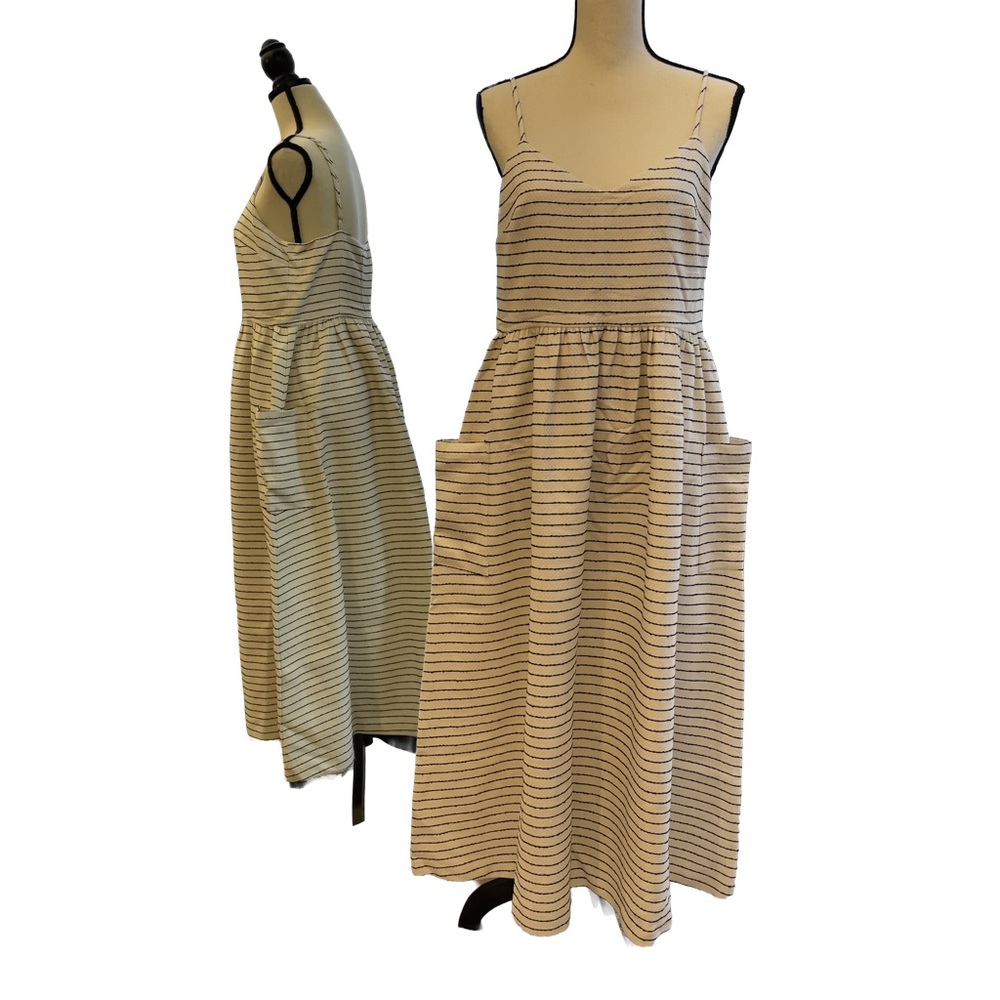 Mara Hoffman Striped Basketweave Cotton-Blend Midi Dress